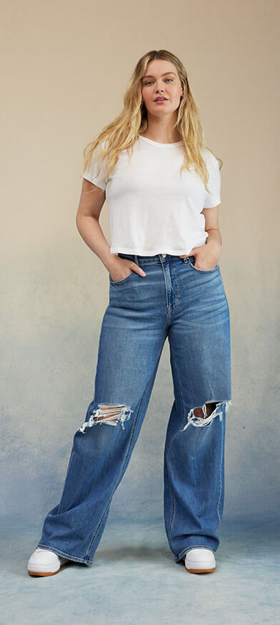 Wide Leg Jeans Mujer