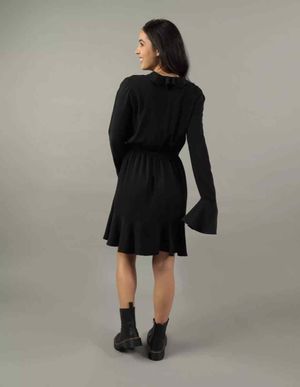 Vestido AE Corto Envolvente Manga Larga