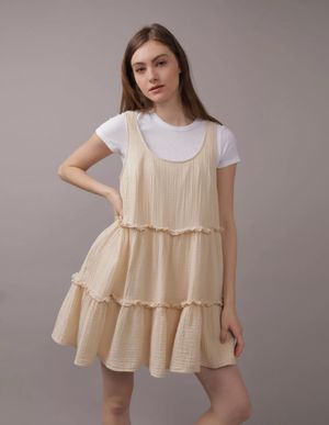 Vestido AE Corto Babydoll en Capas con Volantes
