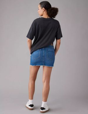 Mini Falda AE Stretch High-Waisted Curvy Denim