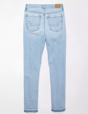 Jeans AE Straight Stretch Cintura Super Alta