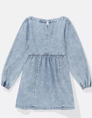 Vestido Mini AE Long-Sleeve Denim