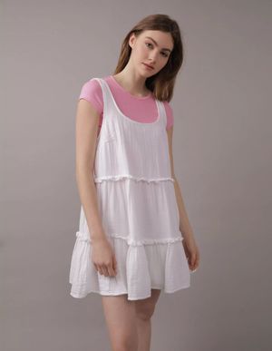 Vestido AE Corto Babydoll en Capas con Volantes