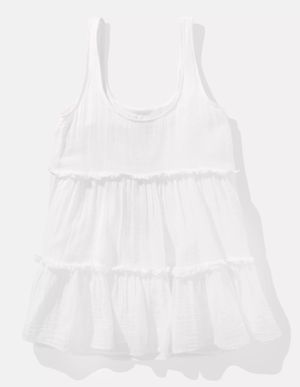 Vestido AE Corto Babydoll en Capas con Volantes