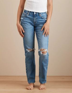 Jeans AE Stretch Curvy Ripped Straight