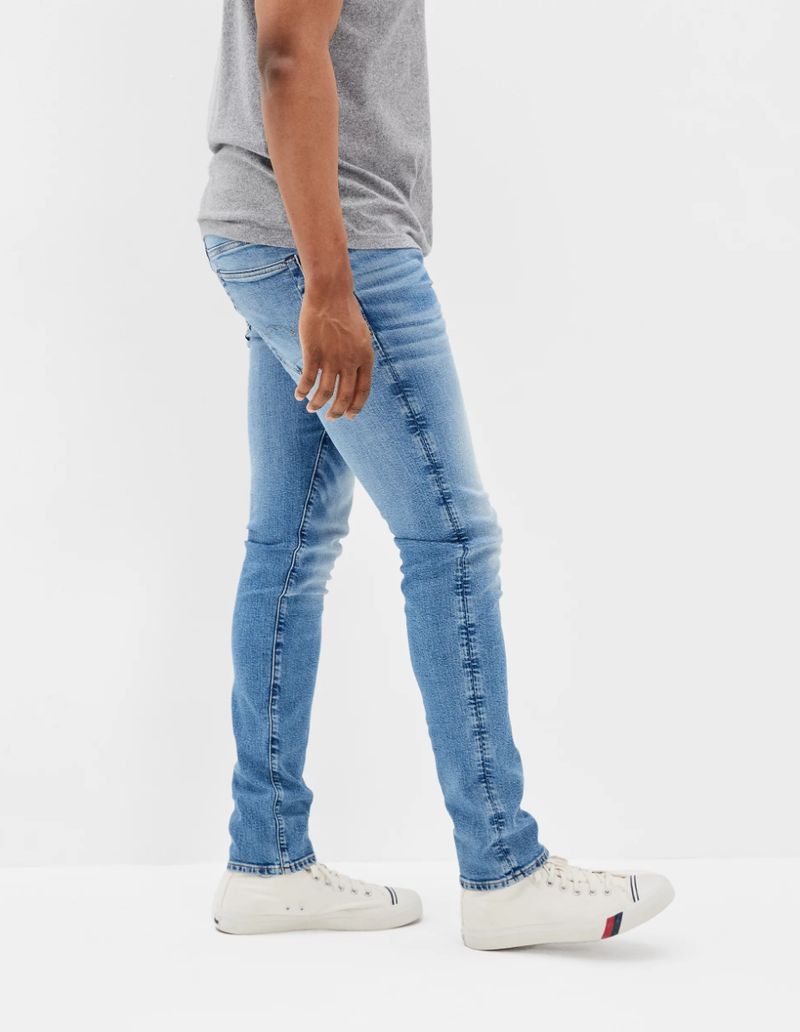 Jean American Eagle Taille 0 Large Pour Femme - Occasion En Très Bon État - Bleu Denim
