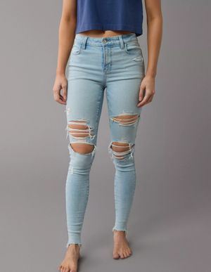 Jeans AE Next Level Jegging Tiro alto Roturas
