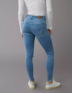 Jeans AE Next Level Jegging Tiro alto Roturas