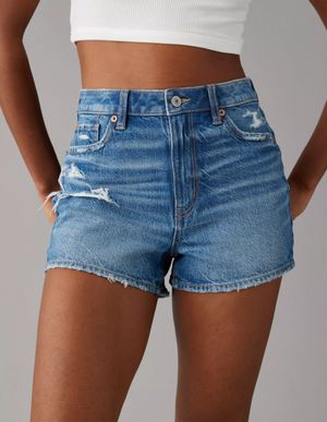 Short AE Strigid Denim Mom Rasgados