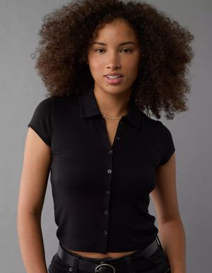 Polera AE con Botones y Cuello