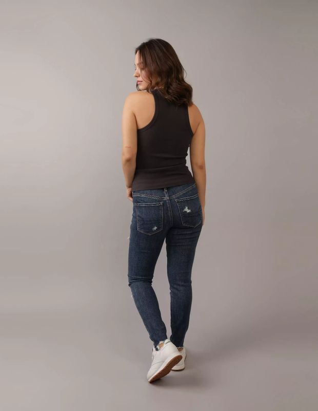 Jeans AE Ne(x)t Level Jegging Curvy Tiro Alto con Rasgados
