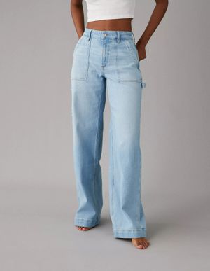 Jeans AE Super High-Waisted Wide-Leg Jean holgado stretch