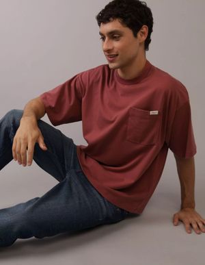Polera AE Extragrande Pesada con Bolsillo