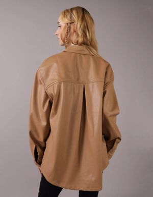 Camisa AE de Satín con Botones