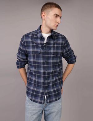 Camisa AE de Flannel para Usar Junto a la Chimenea