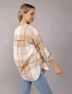 Camisa AE Flannel extragrande Escocés