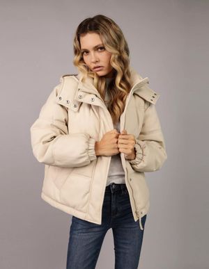 Chaqueta AE Acolchada de Cuero Vegano