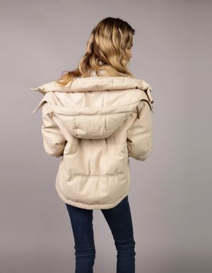 Chaqueta AE Acolchada de Cuero Vegano