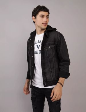 Chaqueta AE Denim tipo Trucker con capucha