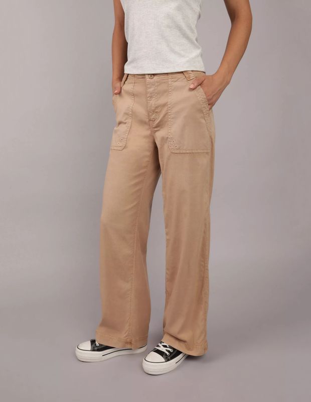 Pantalones AE Dreamy Drape Wide-Leg Convertibles Holgados Cintura Alta