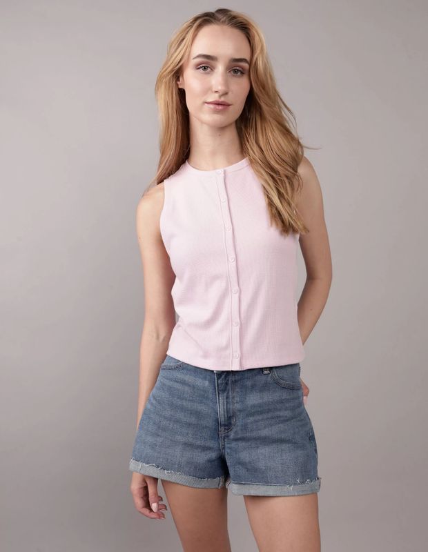 Polera AE sin mangas con botones