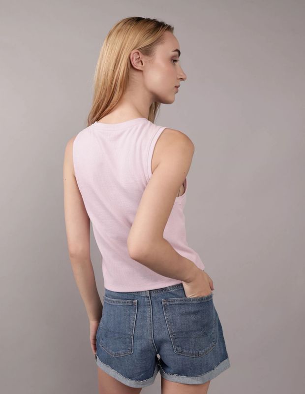 Polera AE sin mangas con botones