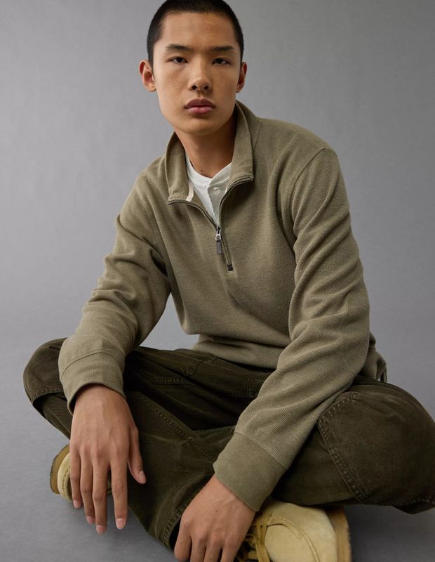 Polera AE Térmica Manga Larga con Cierre de un Cuarto