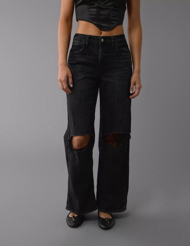 Jeans AE Stretch Super High-Waisted Baggy Wide-Leg