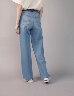 Jeans AE Strigid Wide-Leg Baggy Cintura Super Alta