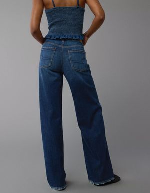 Jeans AE Super High-Waisted Wide-Leg Baggy stretch