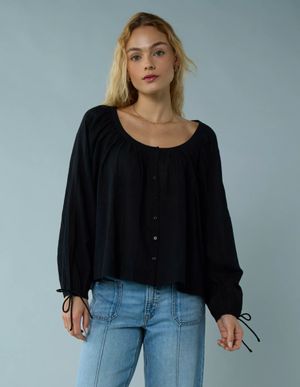 Blusa AE Manga Aglobada