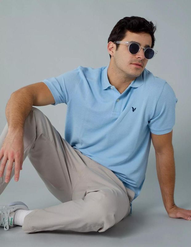 Polera de Pique AE con Botones manga corta