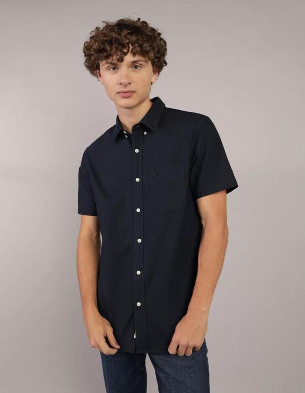 Camisa AE Slim Fit Manga Corta con Botones