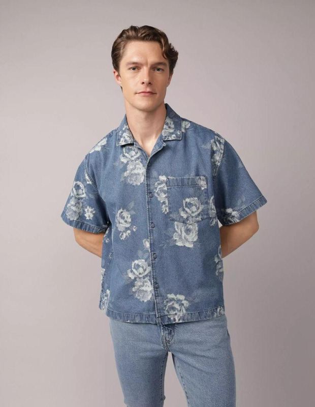 Camisa Estampada AE con Botones