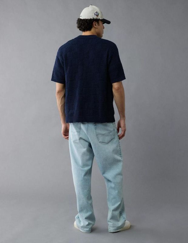 Camisa Polo AE a Cuadros con Botones para Fin de Semana