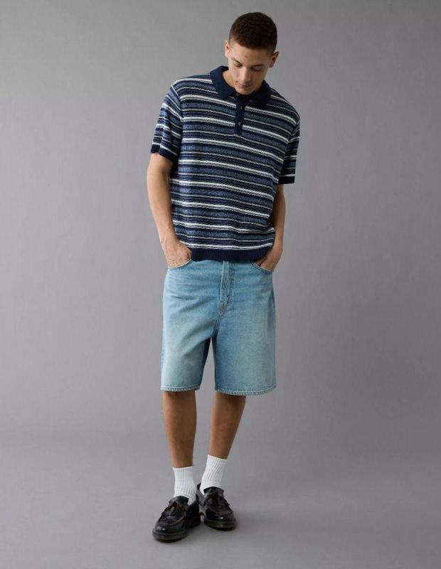 Camisa Polo AE Tejida Rayada de Fin de Semana