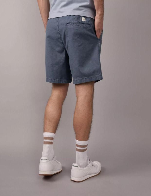 Short AE Trekker Flex de Mezcla de Lino de 8" Desgastado