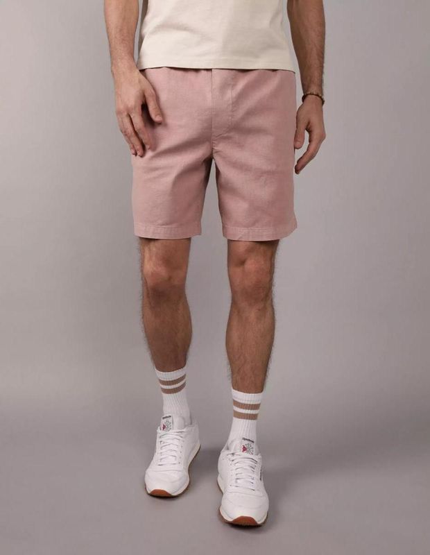 Short AE Trekker Flex de Mezcla de Lino de 8" Desgastado