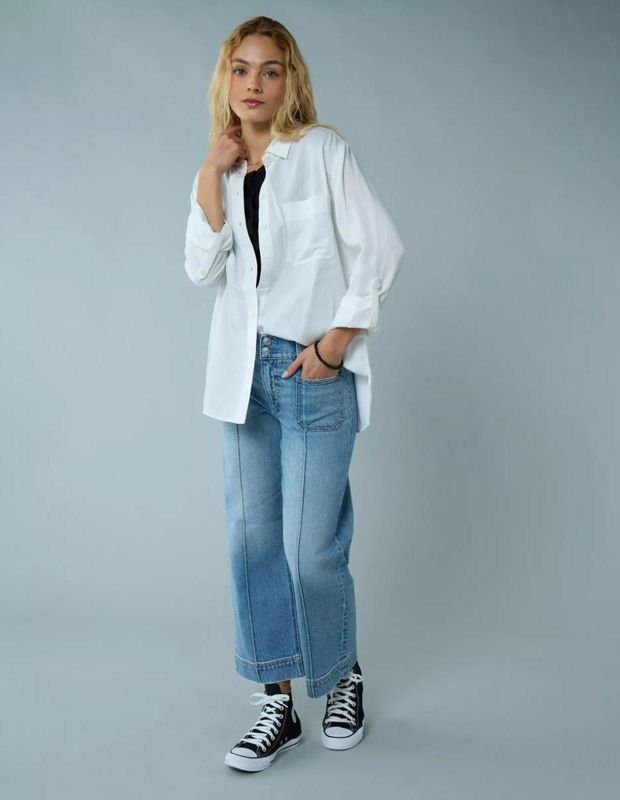 Camisa AE Bestie Manga Larga con Botones