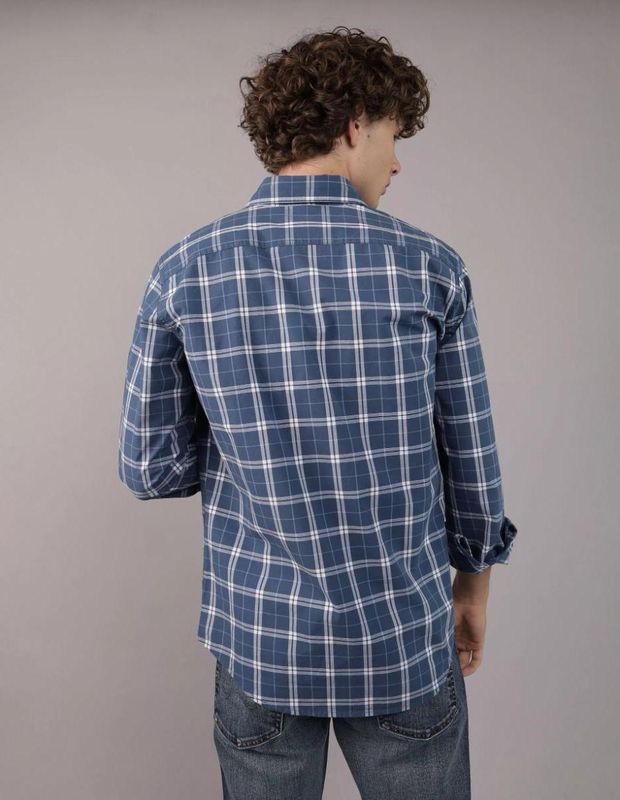 Camisa cuadros AE manga larga