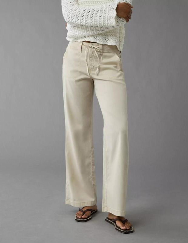 Pantalón wild leg negro con pretina ajustable