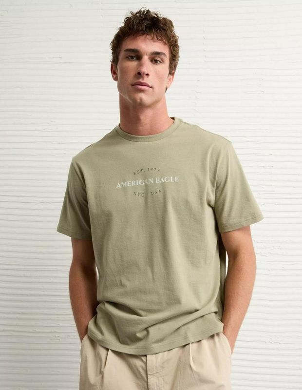 Polera AE Recta con Gráfico de Destino