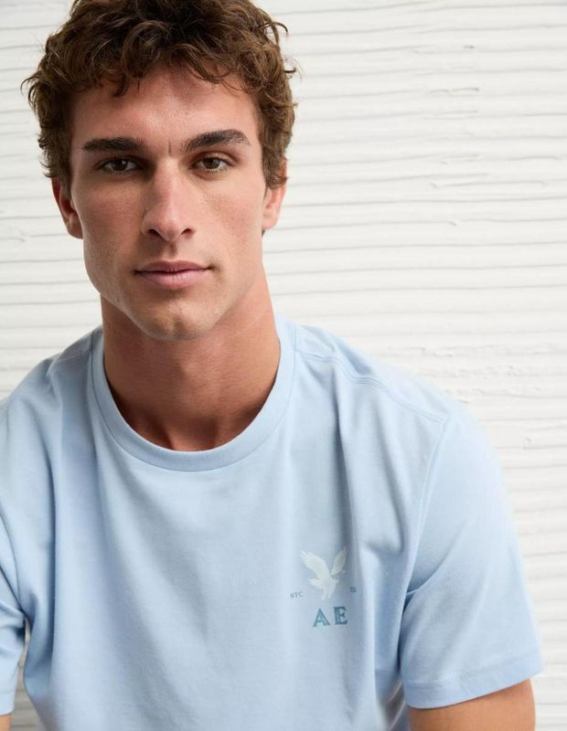 Polera AE Recta con Gráfico de Destino