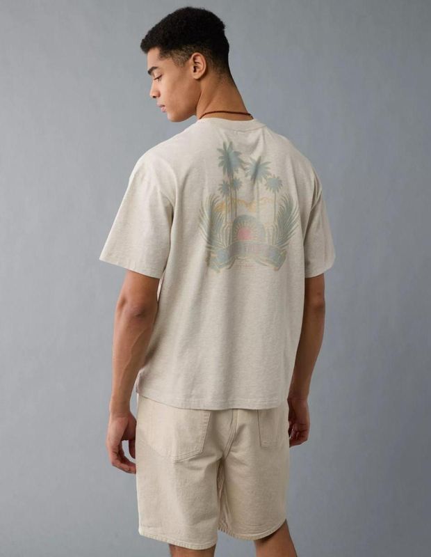 Polera AE Santa Monica California Manga Corta