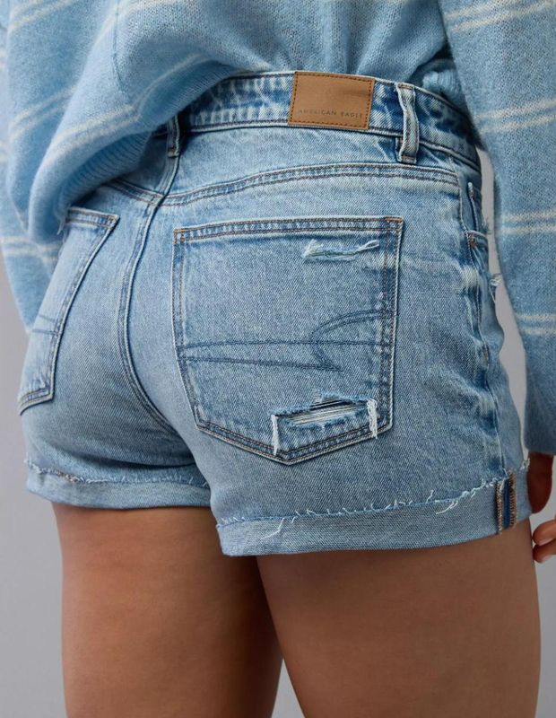 Short AE Stretch Ripped Denim Mom