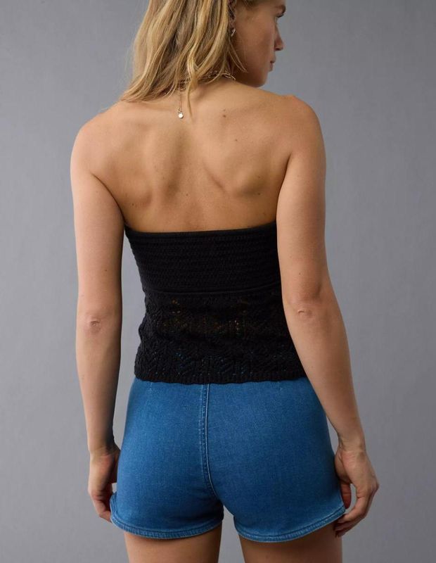 Top AE Tubo Crochet Cortado