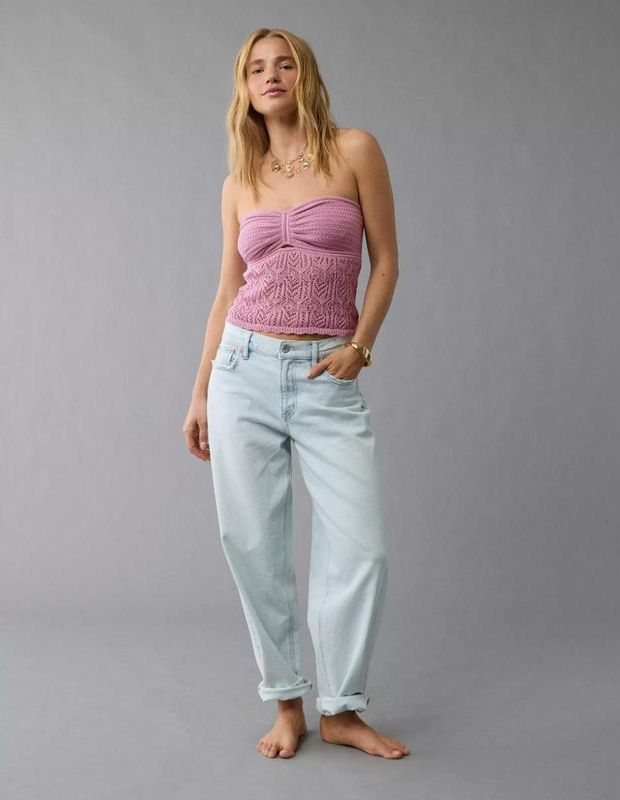 Top AE Tubo Crochet Cortado