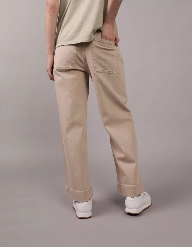 Jeans AE Stovepipe Crop Cintura Alta