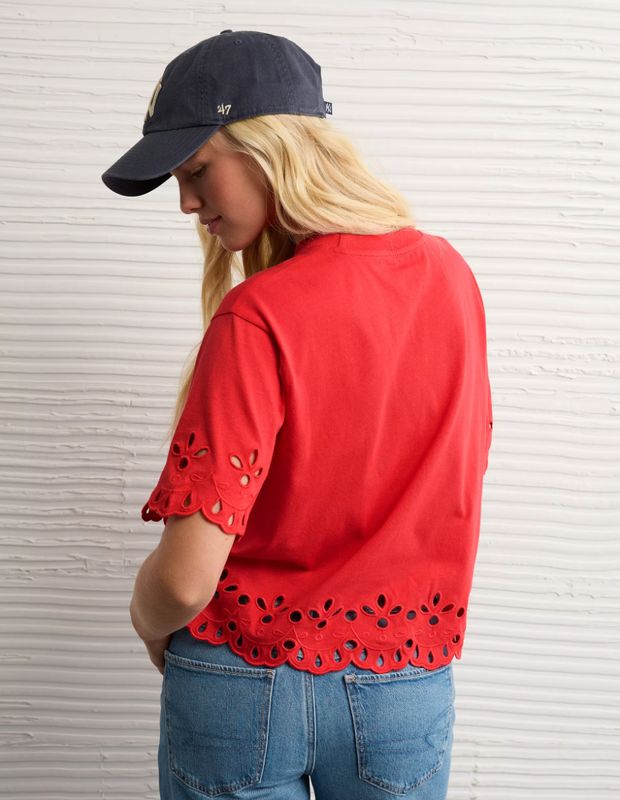 Polera AE Playera Recta con Ojales