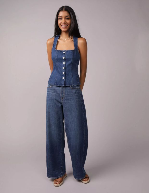 Polera AE Cuello Cuadrado botones